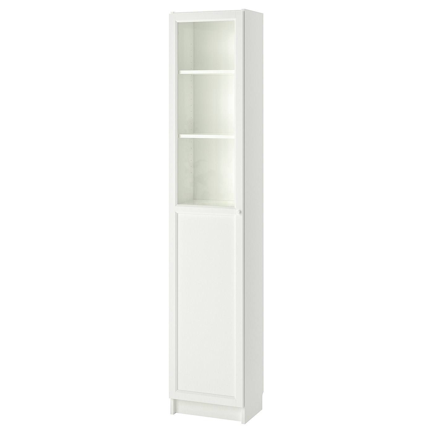 Книжный шкаф с дверью - BILLY/OXBERG IKEA/БИЛЛИ/ОКСБЕРГ ИКЕА, 30х40х202 см, белый