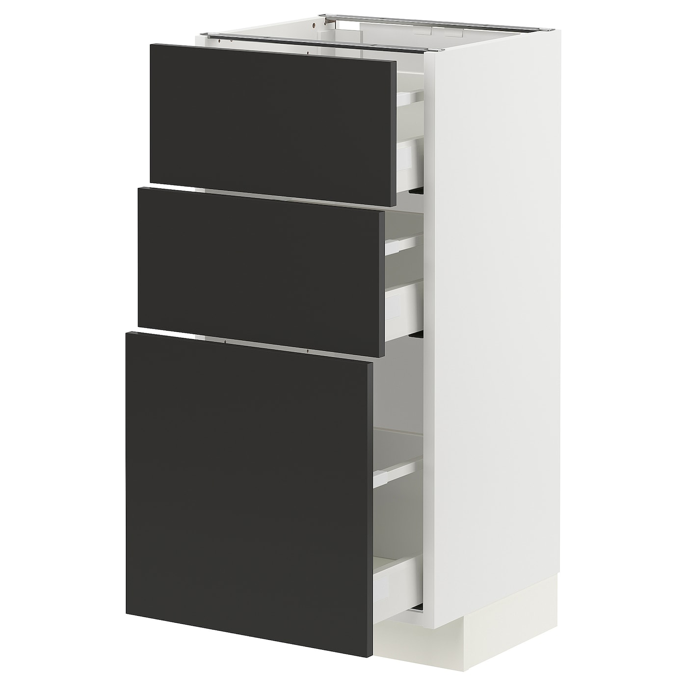 Напольный шкаф - IKEA METOD MAXIMERA, 88x39x40см, черный, МЕТОД МАКСИМЕРА ИКЕА