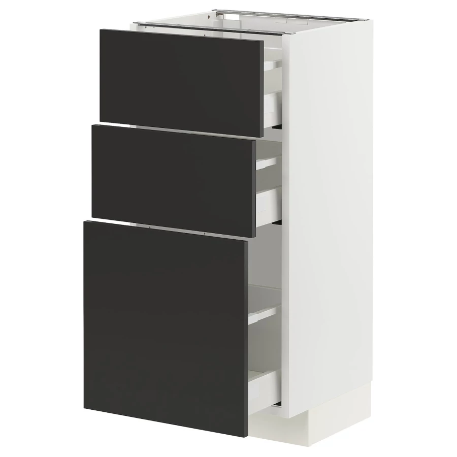 Напольный шкаф - IKEA METOD MAXIMERA, 88x39x40см, черный, МЕТОД МАКСИМЕРА ИКЕА (изображение №1)