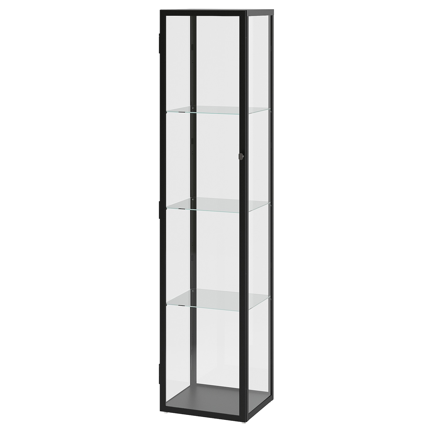 Шкаф со стеклянными дверцами - BLÅLIDEN/BLАLIDEN    IКЕА/ БЛОЛИЕН ИКЕА, 35x32x151 см, черный/прозрачный