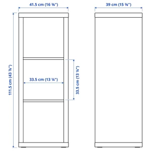 Второе фото. Стеллаж 3 ячейки - IKEA KALLAX, 112х42 см, белый, КАЛЛАКС ИКЕА