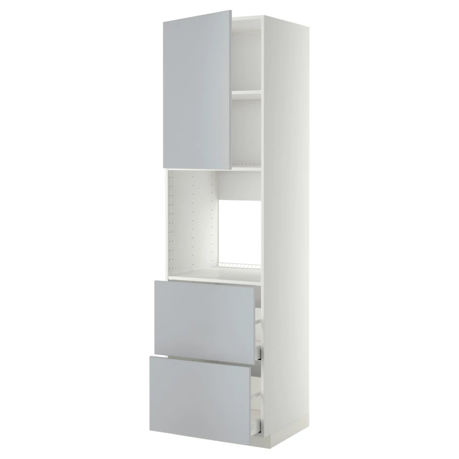 Модульный шкаф - METOD / MAXIMERA IKEA/ МЕТОД / МАКСИМЕРА ИКЕА, 228х60 см, голубой/белый (изображение №1)