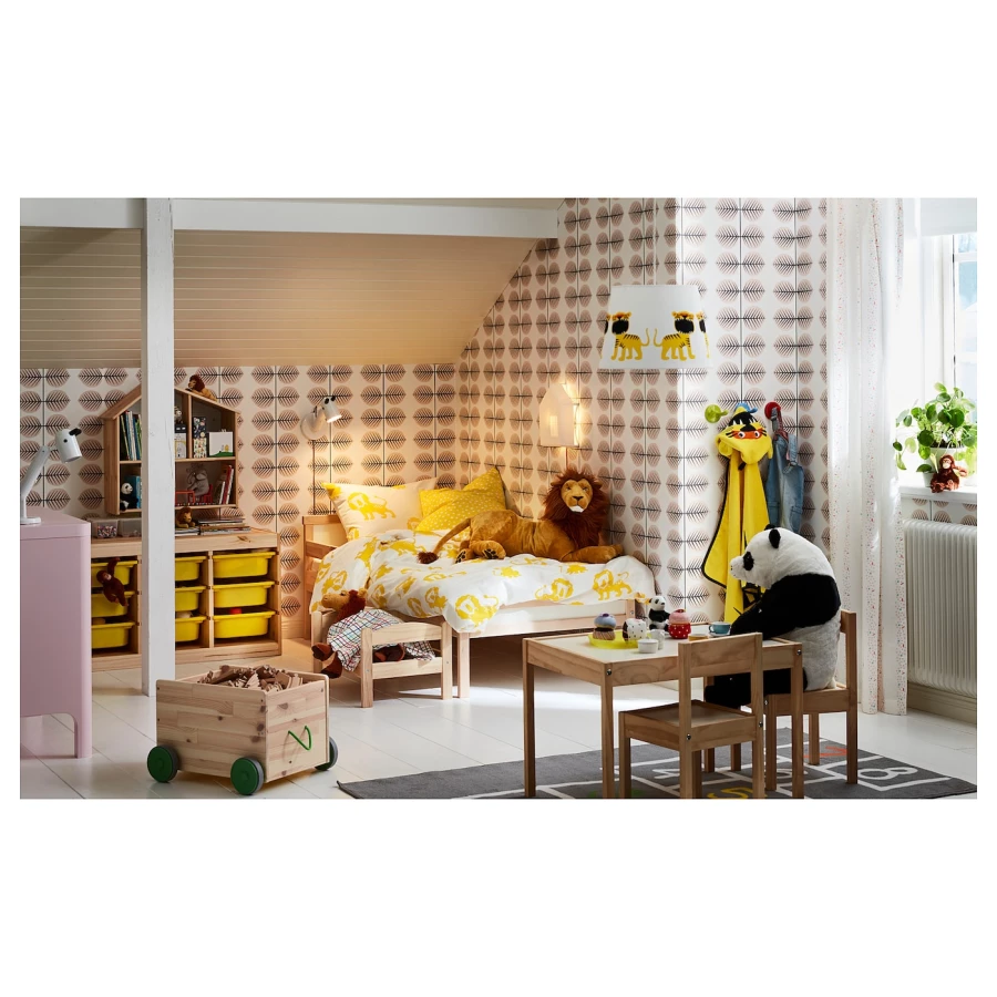 Каркас кровати с реечным дном - IKEA SNIGLAR/СНИГЛАР ИКЕА,  70х160 см, бежевый (изображение №3)