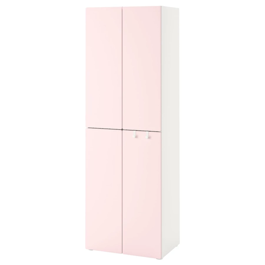Шкаф детский - IKEA SMÅSTAD/SMASTAD, 60x42x181 см, белый/розовый ...