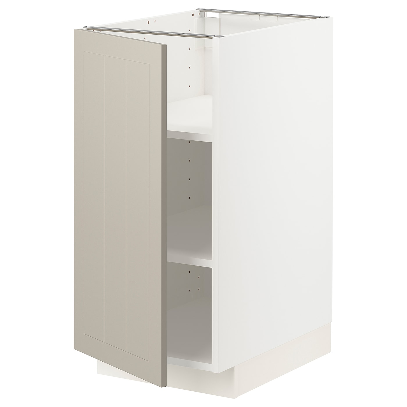 Напольный шкаф - IKEA METOD, 88x62x40см, белый/темно-бежевый, МЕТОД ИКЕА