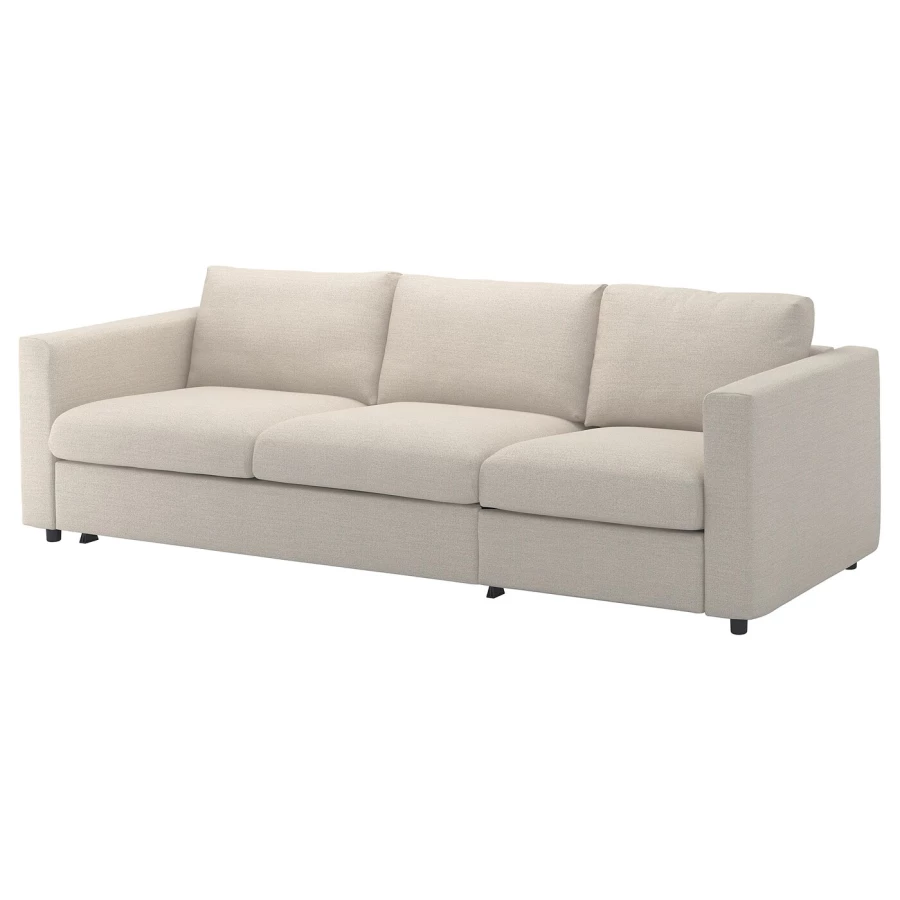 3-местный диван-кровать - IKEA VIMLE, 98x261см, белый, ВИМЛЕ ИКЕА (изображение №1)