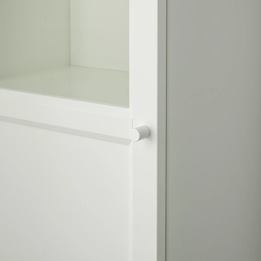 Стеллаж - IKEA BILLY, 40х42х237 см, белый/стекло, БИЛЛИ ИКЕА (изображение №5)