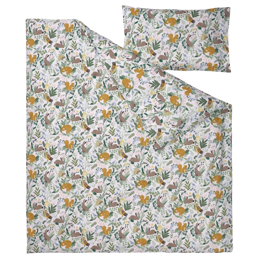 Пододеяльник/наволочка для детской кроватки -  TROLLDOM IKEA/ ТРОЛЛДОМ ИКЕА, 60х120 см, цветочный (изображение №3)