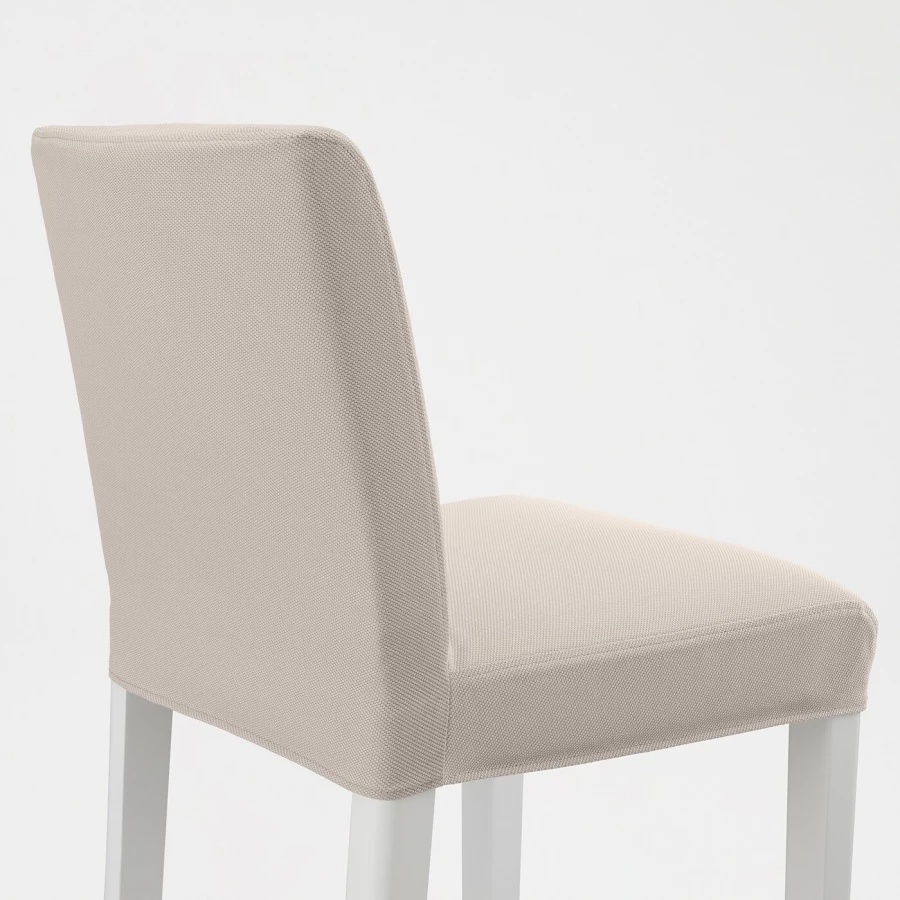 Барный стул со спинкой - BERGMUND IKEA/БЕРГМУНД ИКЕА, 110х45х49 см, бежевый (изображение №4)