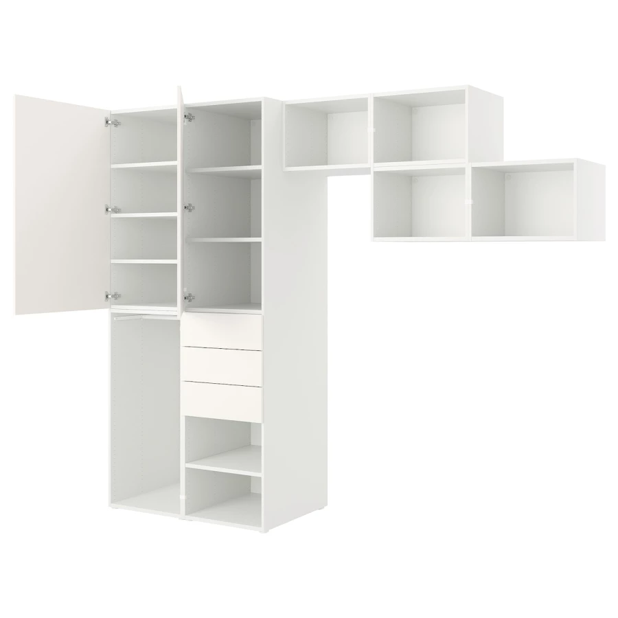 Платяной шкаф - PLATSA/IKEA/ ПЛАТСА ИКЕА,300x57x241 см, белый (изображение №1)