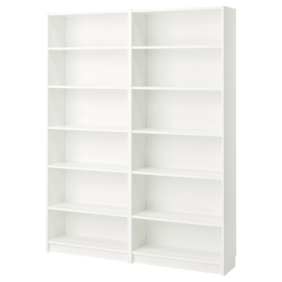 Открытый книжный шкаф - BILLY IKEA/БИЛЛИ ИКЕА, 28х160х202 см, белый (изображение №1)