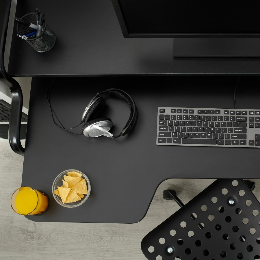 Игровой стол - IKEA FREDDE, 140х74х73 см, черный, ФРЕДДЕ ИКЕА (изображение №7)