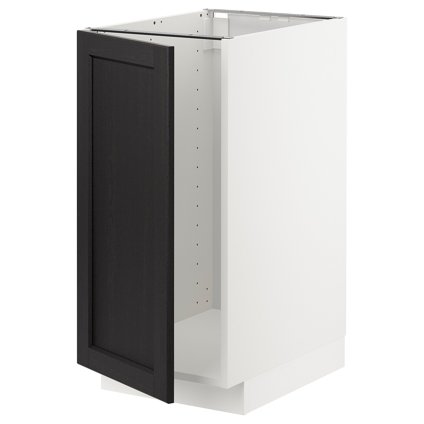 Напольный кухонный шкаф  - IKEA METOD, 88x62x40см, белый/черный, МЕТОД ИКЕА