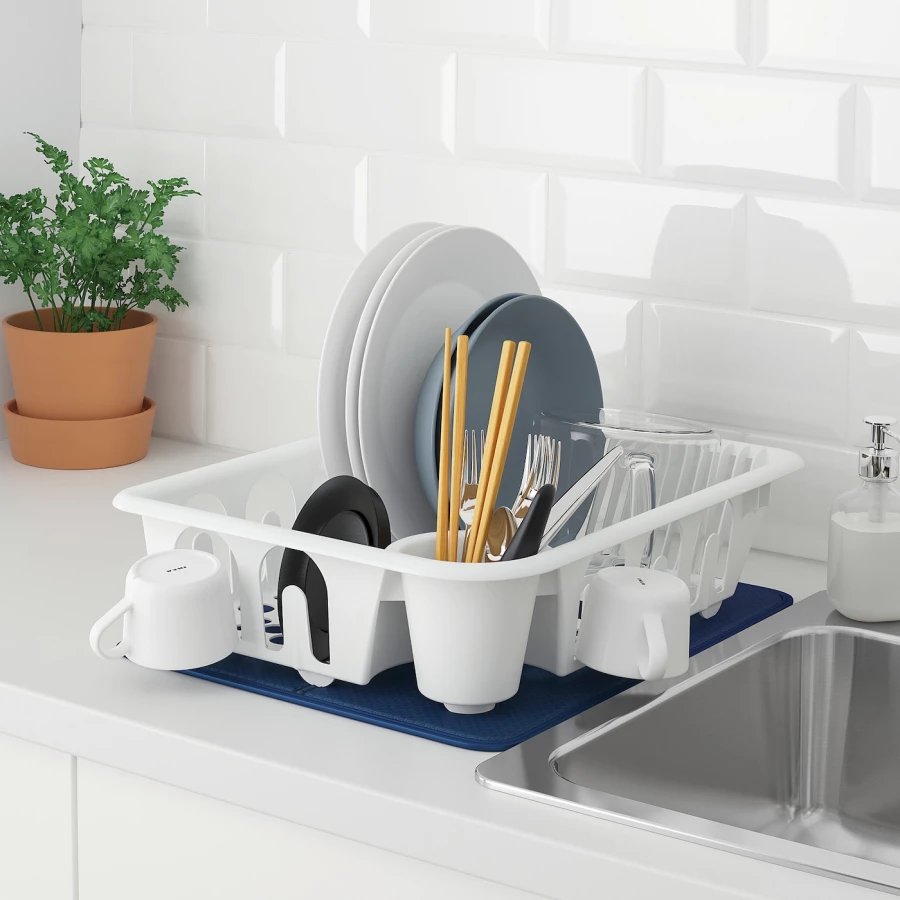 Сушилка для посуды - IKEA FLUNDRA, 46х36 см, белый, ФЛЮНДРА ИКЕА (изображение №2)