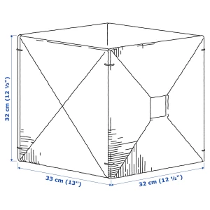 Второе фото. Корзина - KNIPSA IKEA/ КНИПСА ИКЕА, 32x33x32 см, бежевый