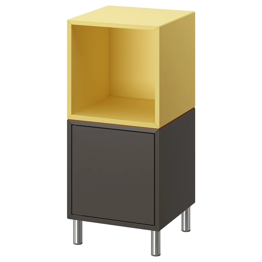 Комбинация для хранения - EKET IKEA/ ЭКЕТ ИКЕА,  80х35х70 см,  темно-серый/желтый (изображение №1)
