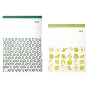 Пакет для продуктов, 30 шт. - IKEA ISTAD, 4.5 л, зеленый/светло-зеленый, ИСТАД ИКЕА