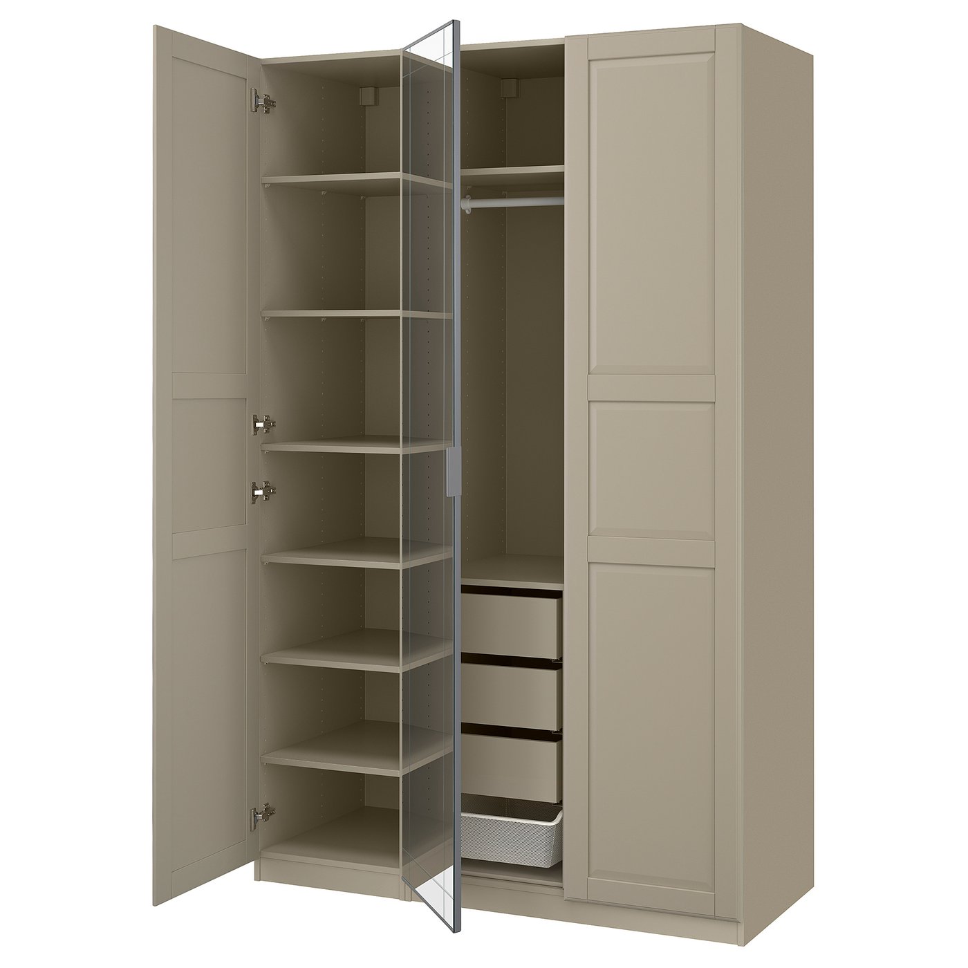 Гардеробная комбинация - IKEA PAX/TYSSEDAL/KAMMARTORP/ ПАКС/ТИССЕДАЛЬ ИКЕА, 236x150x60 см ,бежевый