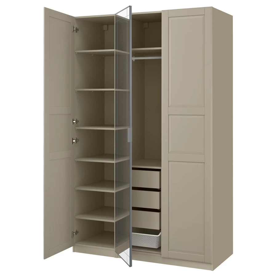 Гардеробная комбинация - IKEA PAX/TYSSEDAL/KAMMARTORP/ ПАКС/ТИССЕДАЛЬ ИКЕА, 236x150x60 см ,бежевый (изображение №1)