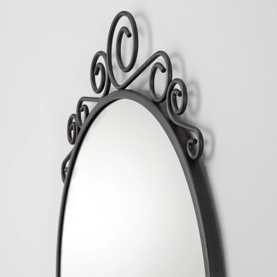 Зеркало - EKNE IKEA/ ЕКНЕ ИКЕА, 50х60 см,  черный (изображение №3)