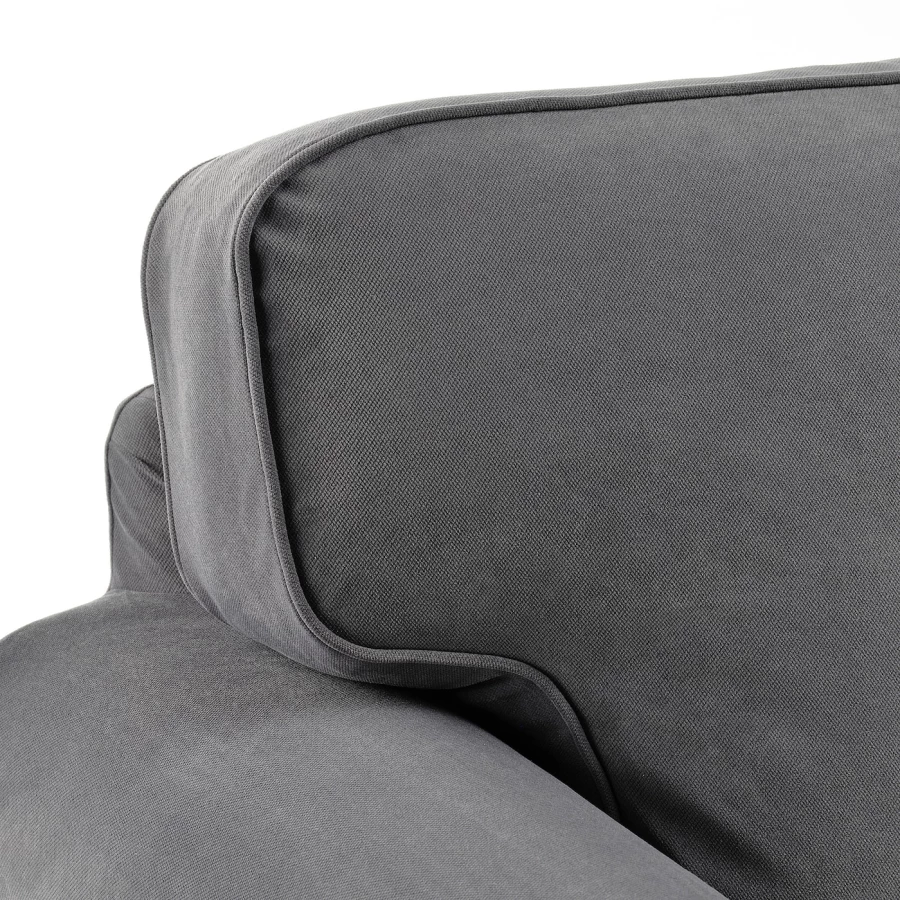 2-местный диван - IKEA EKTORP/ЭКТОРП ИКЕА, 88х88х179 см, темно-серый (изображение №4)