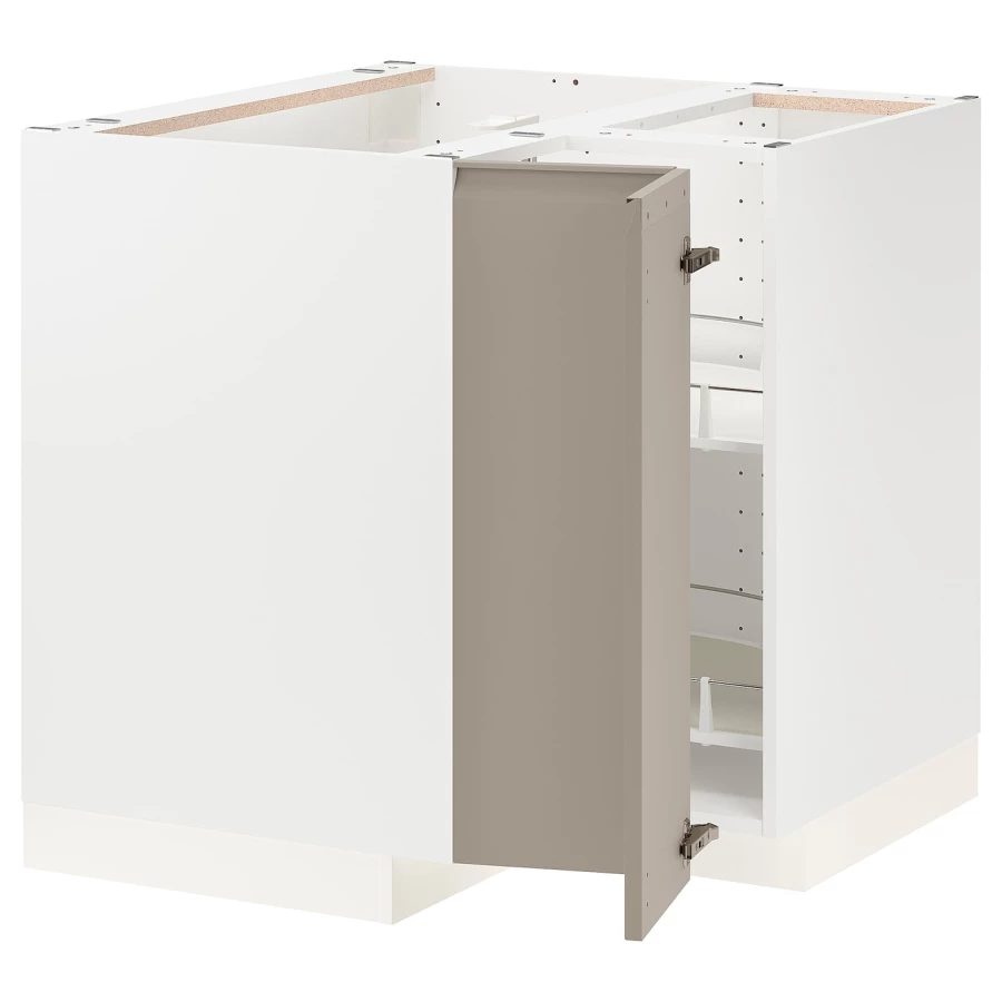 Напольный шкаф - METOD IKEA/ МЕТОД ИКЕА,  88х88 см, белый/бежевый (изображение №1)