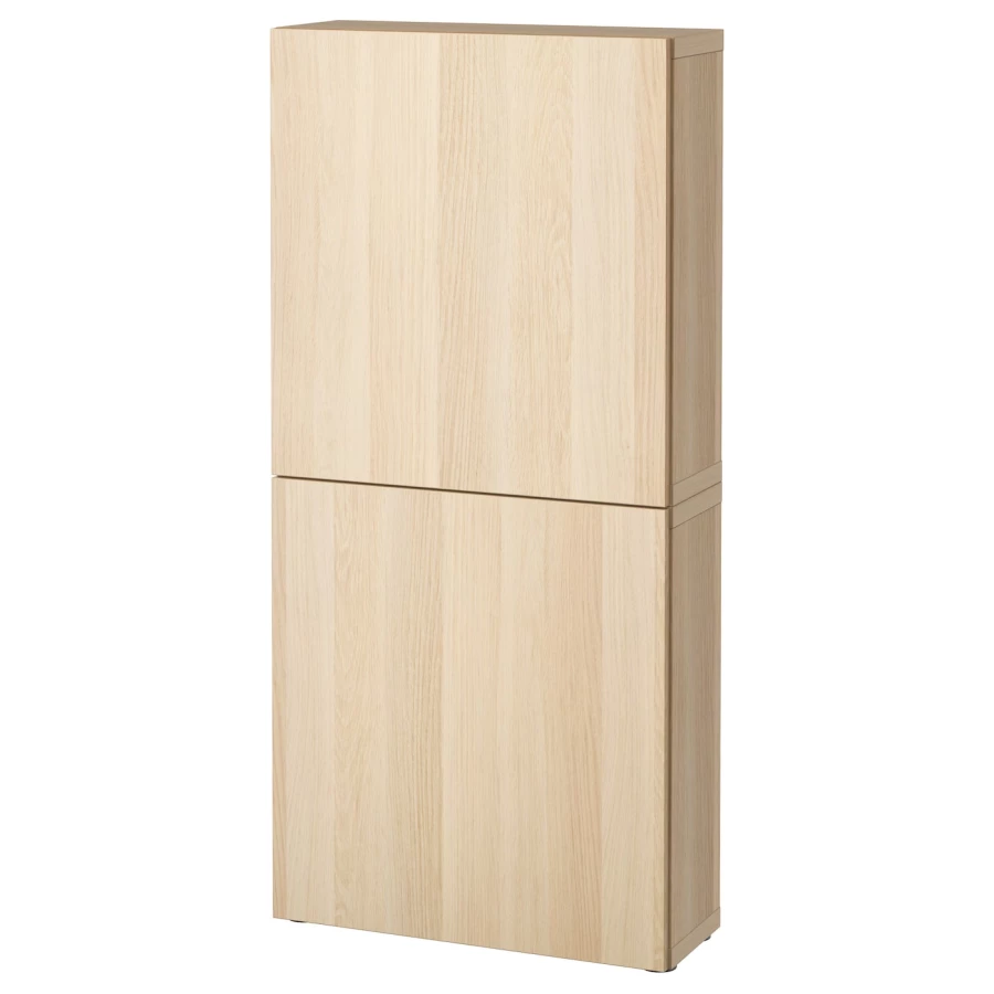 Навесной шкаф - IKEA BESTÅ/BESTA, 60x22x128 см, коричневый, БЕСТО ИКЕА (изображение №1)