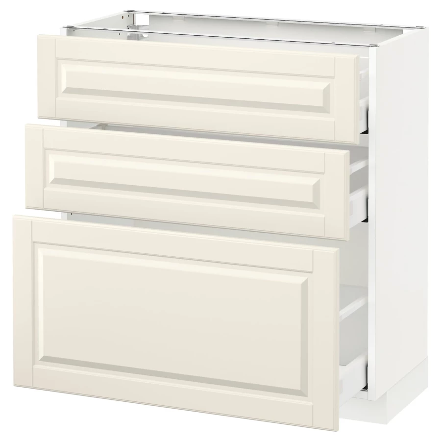 Напольный кухонный шкаф  - IKEA METOD MAXIMERA, 88x39,5x80см, белый/светло-бежевый, МЕТОД МАКСИМЕРА ИКЕА (изображение №1)