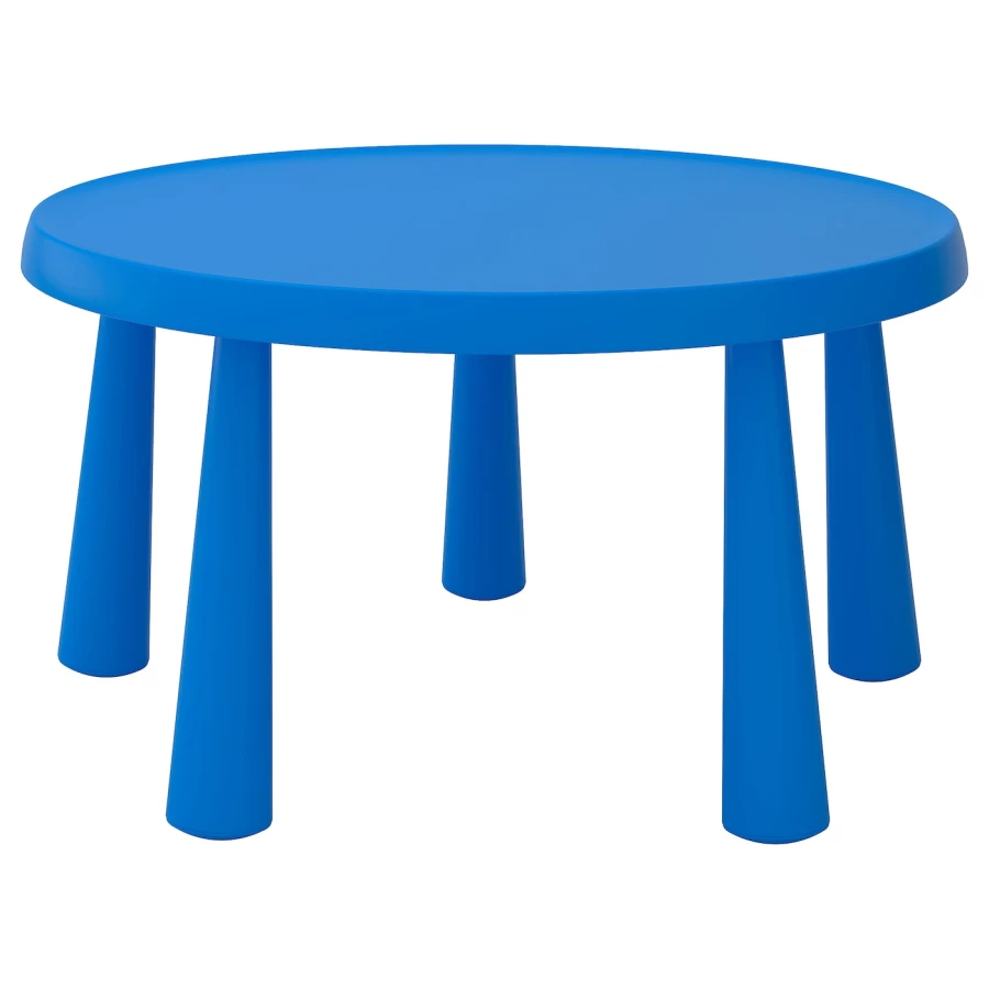 Стол детский - IKEA MAMMUT/МАММУТ  ИКЕА, 77x55 см, синий (изображение №1)
