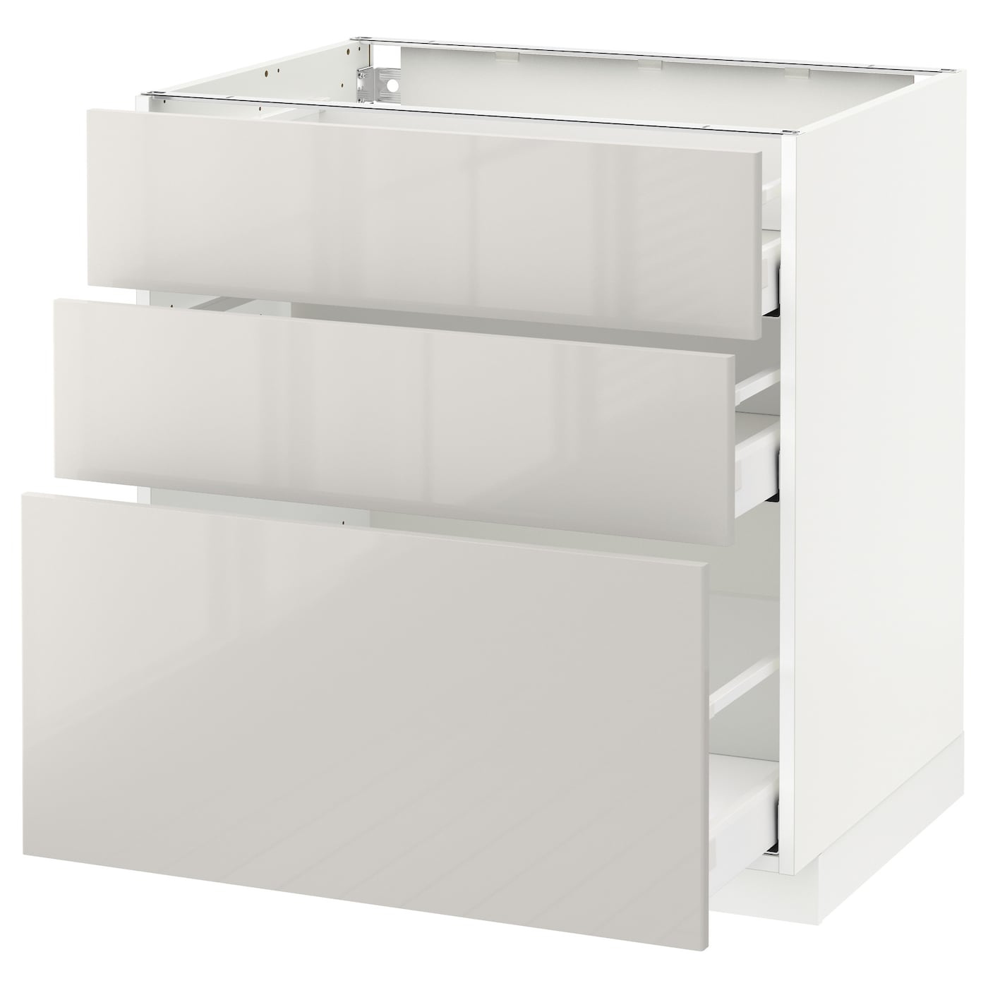 Напольный шкаф  - IKEA METOD MAXIMERA, 88x62x80см, белый/светло-серый, МЕТОД МАКСИМЕРА ИКЕА