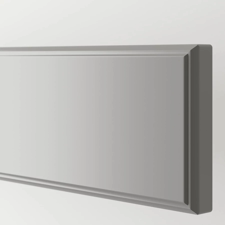 Фронтальная панель для ящика, 2 шт. - IKEA BODBYN, 10х80 см, серый, БУДБИН ИКЕА (изображение №3)