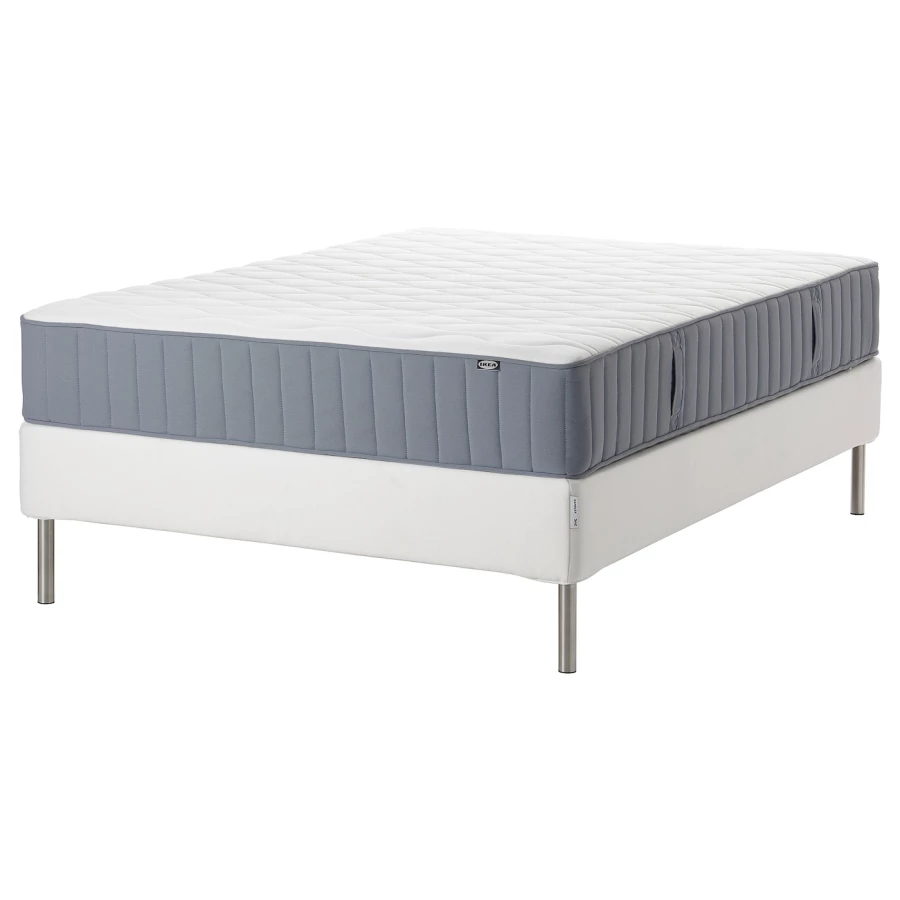 Кровать - IKEA ESPEVÄR/VÅGSTRANDA/ESPEVAR/VAGSTRANDA, 200х140 см, жесткий матрас, белый, ЭСПЕВАР/ВЭГСТРАНДА ИКЕА (изображение №1)