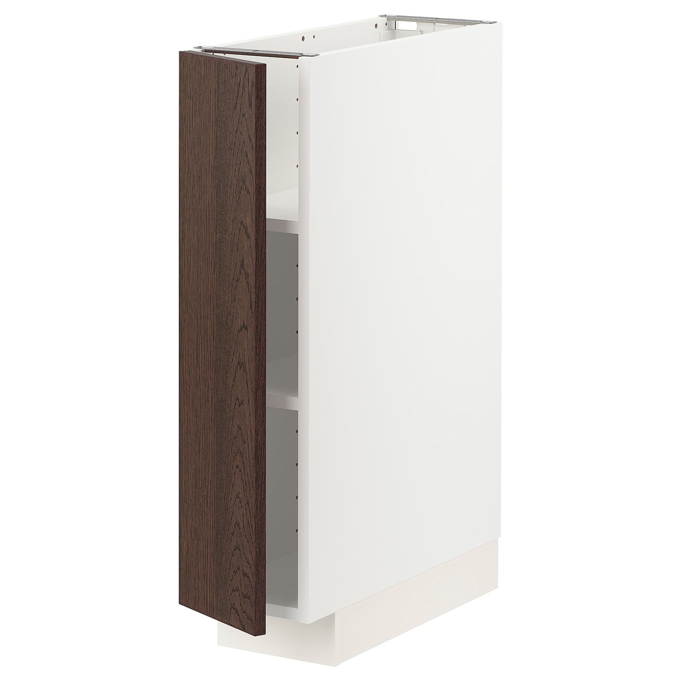 Напольный шкаф - IKEA METOD, 88x62x20см, белый/темно-коричневый, МЕТОД ИКЕА