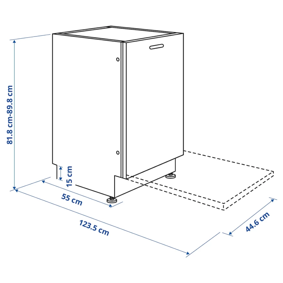 Встраиваемая посудомоечная машина - MEDELSTOR  IKEA/ МЕДЕЛСТОР ИКЕА,  82х45 см, белый (изображение №9)
