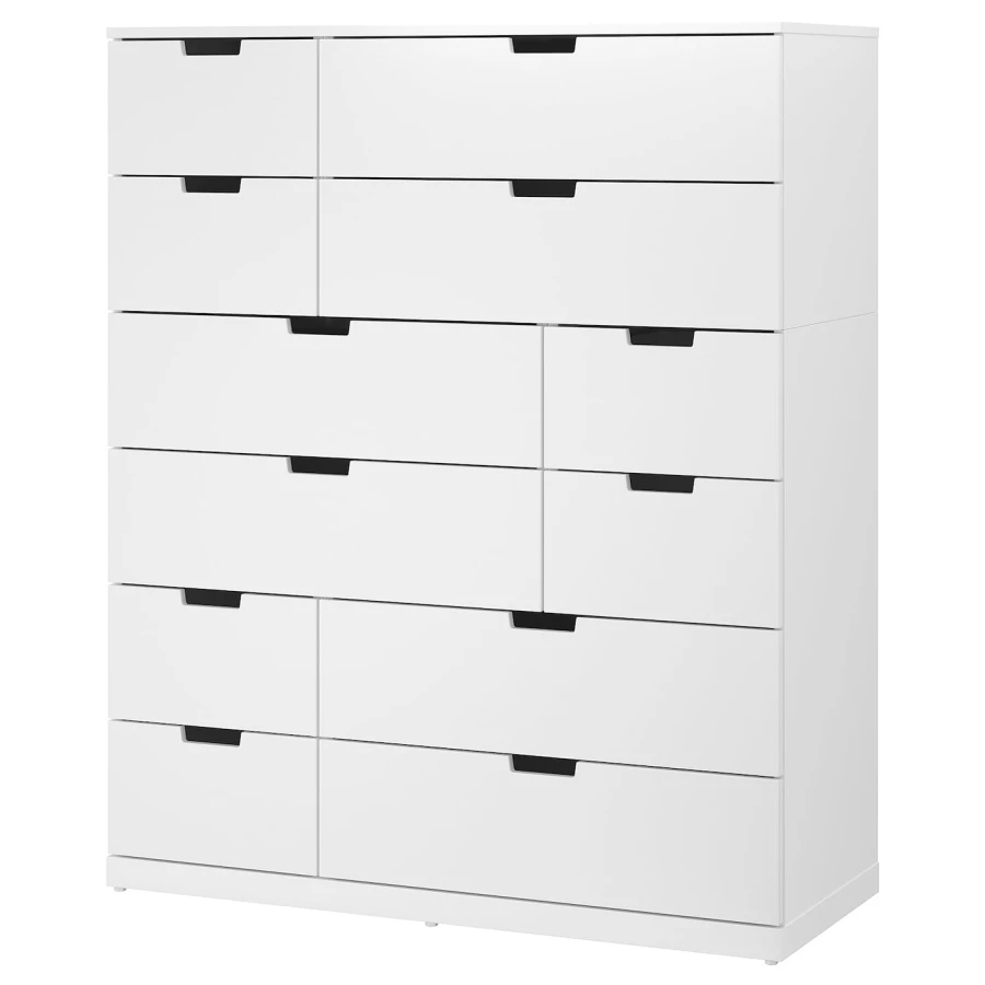 Комод - IKEA NORDLI/НОРДЛИ ИКЕА, 47х120х145 см, белый (изображение №1)