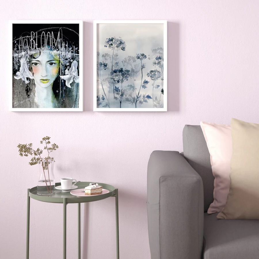 Постер, 2 шт. - IKEA BILD, 40х50 см, «Полуночный цветок», БИЛЬД ИКЕА (изображение №3)