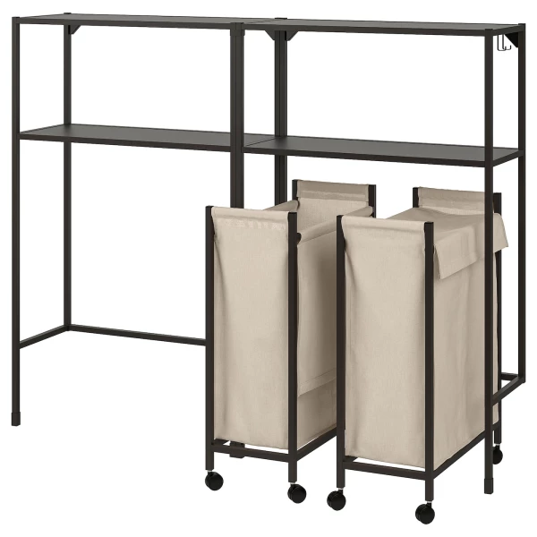 Комбинация для ванной - IKEA ENHET, 160х30х129 см, антрацит, ЭНХЕТ ИКЕА