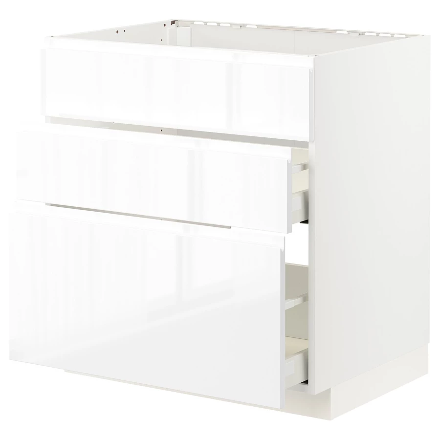 Напольный шкаф - IKEA METOD MAXIMERA, 80x62см, белый, МЕТОД МАКСИМЕРА ИКЕА (изображение №1)
