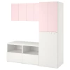 Детская гардеробная комбинация - IKEA PLATSA SMÅSTAD/SMASTAD, 196x57x180см, белый/розовый, ПЛАТСА СМОСТАД ИКЕА
