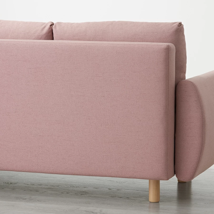 3-местный диван-кровать - IKEA GRUNNARP, 92x236см, розовый, ГРУННАРП ИКЕА (изображение №5)