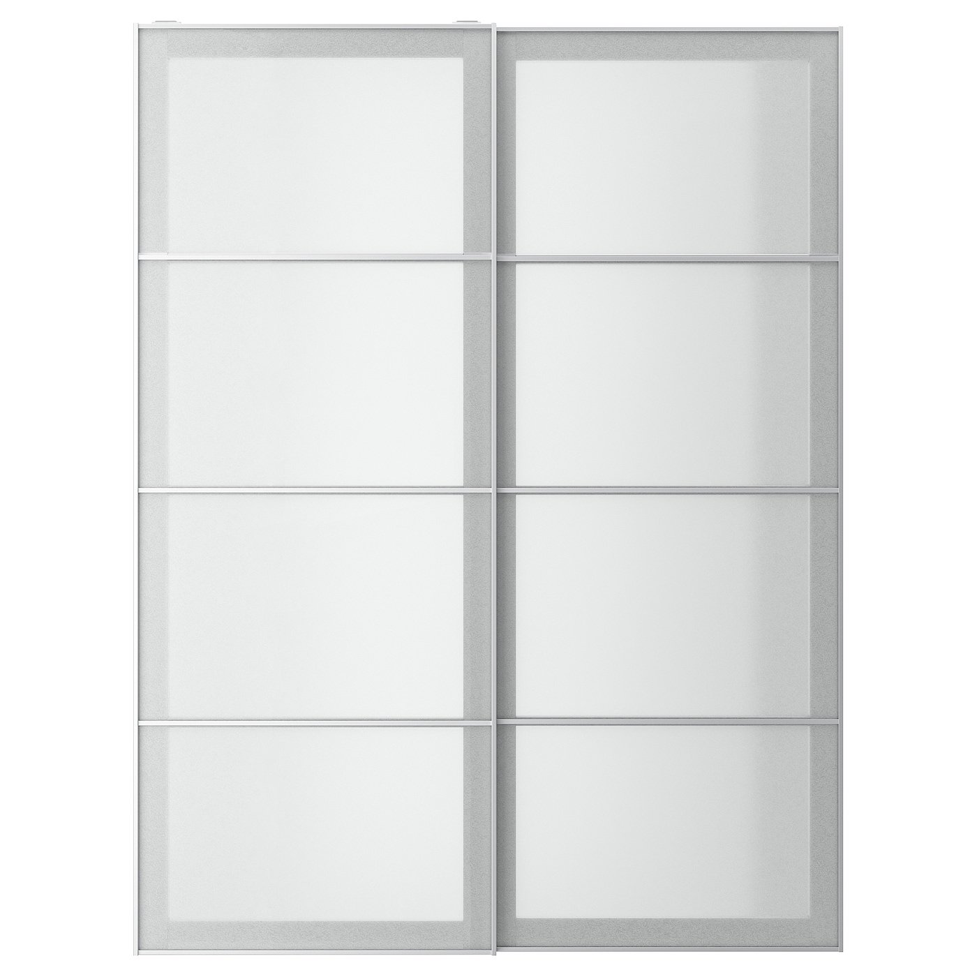 Пара раздвижных дверных рам - IKEA SVARTISDAL/СВАРТИСДАЛЬ ИКЕА, 150х201 см, серый