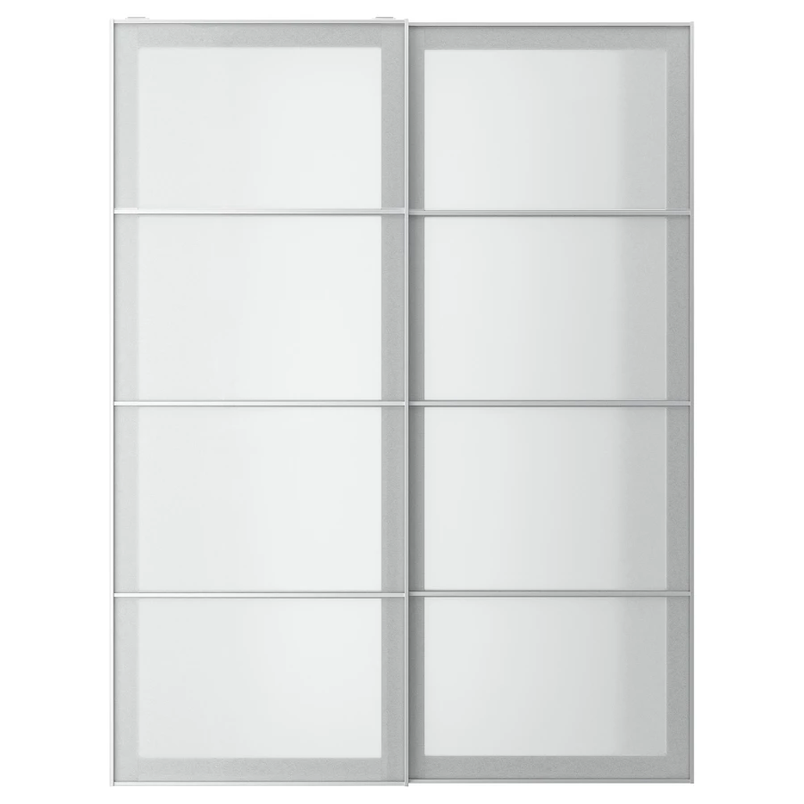 Пара раздвижных дверных рам - IKEA SVARTISDAL/СВАРТИСДАЛЬ ИКЕА, 150х201 см, серый (изображение №1)