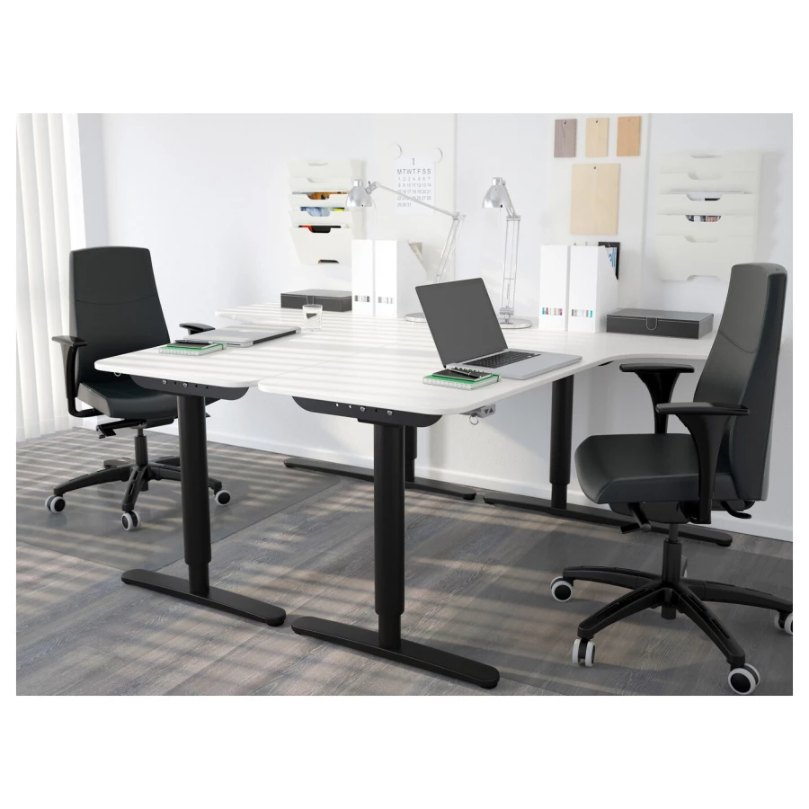 Левая угловая столешница - IKEA BEKANT/БЕКАНТ ИКЕА, 160х110х1,6 см, белый (изображение №3)