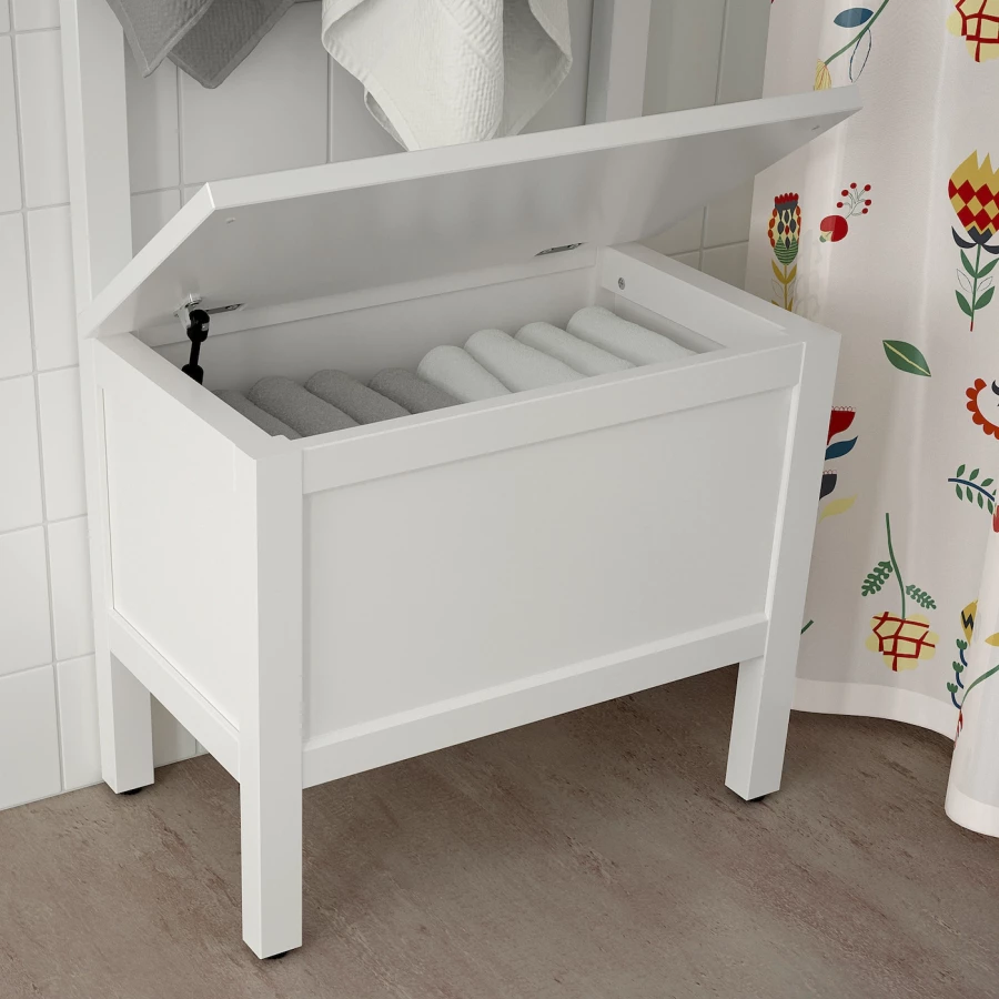 Комбинация для ванны - IKEA HEMNES, 64х37х173 см, белый, ХЕМНЭС ИКЕА (изображение №3)