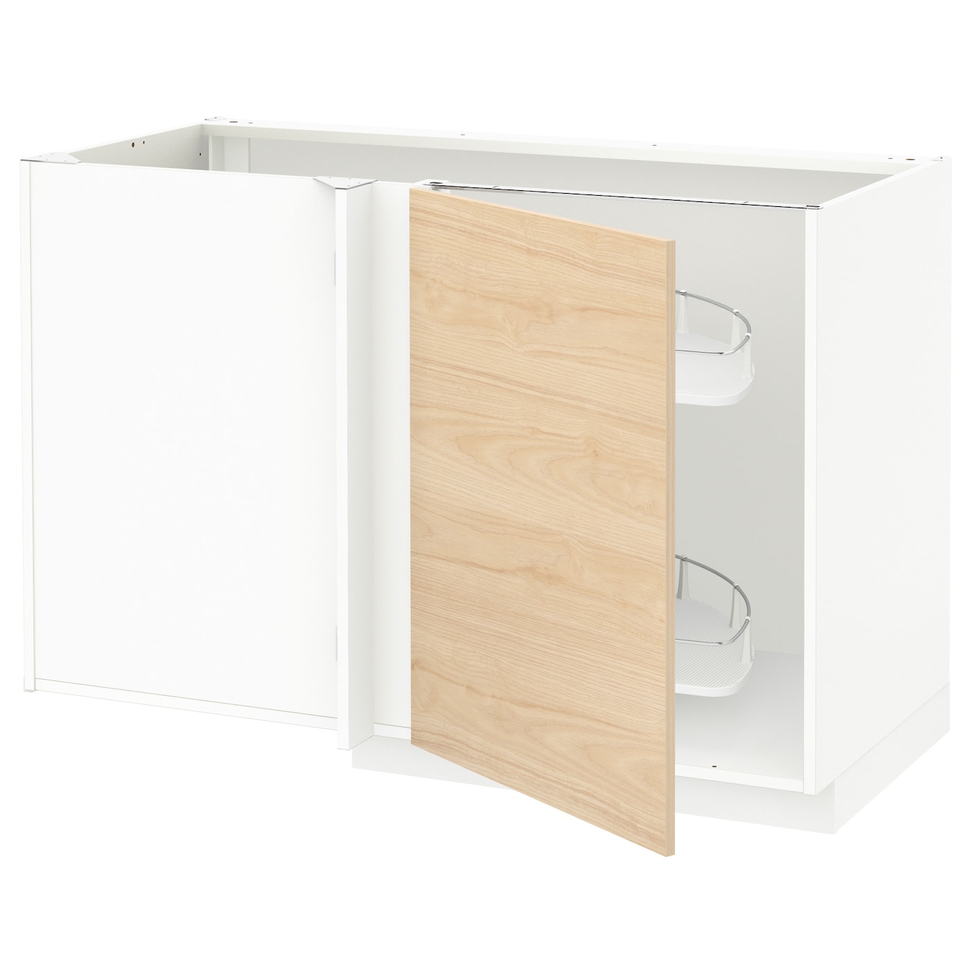 Напольный шкаф - METOD IKEA/ МЕТОД ИКЕА,  128х88 см, белый/под беленый дуб