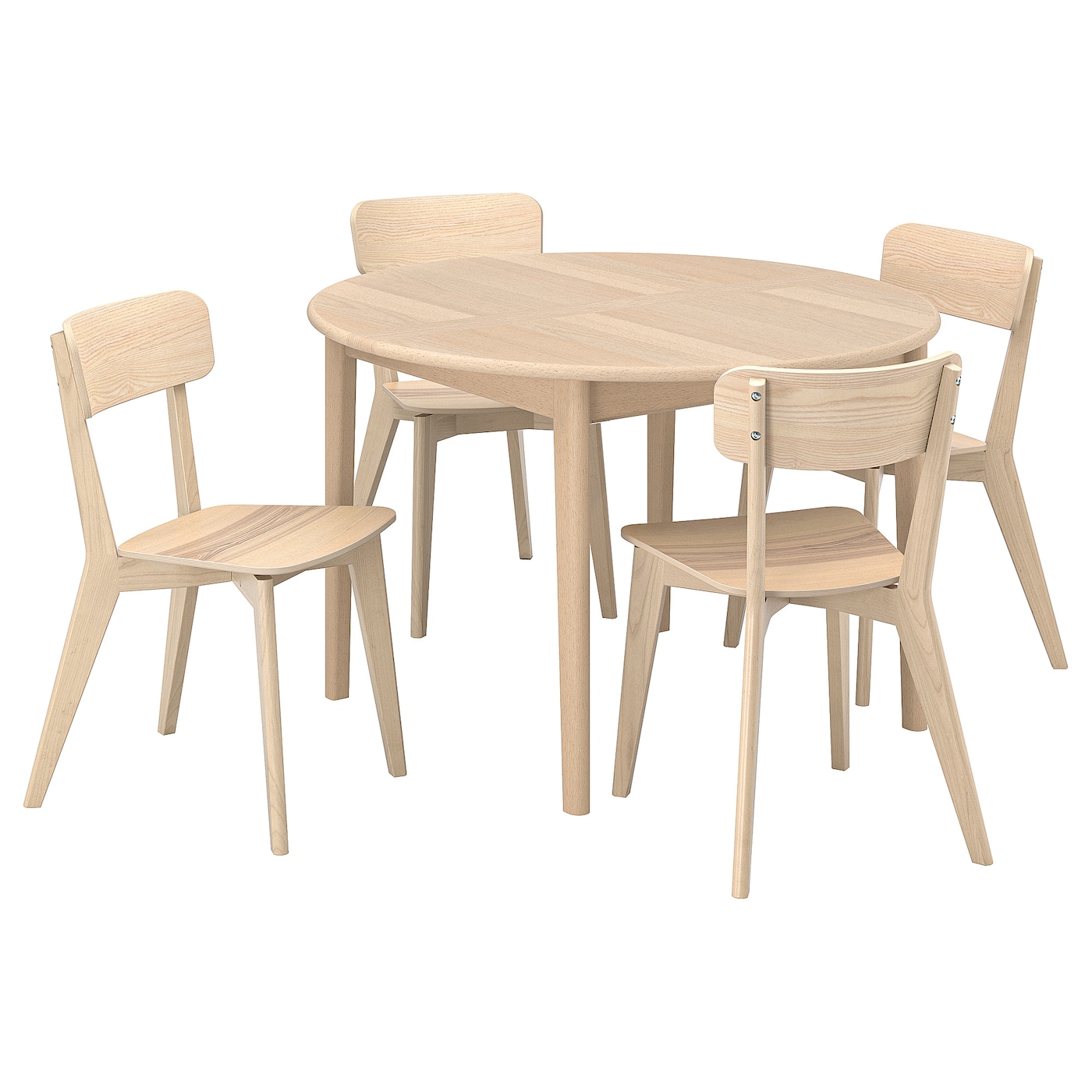 Стол и 4 стула - SKANSNÄS / LISABO/SKANSNАS IKEA/ СКАНСНАС/  ЛИСАБО ИКЕА, 170х75 см,  под беленый дуб