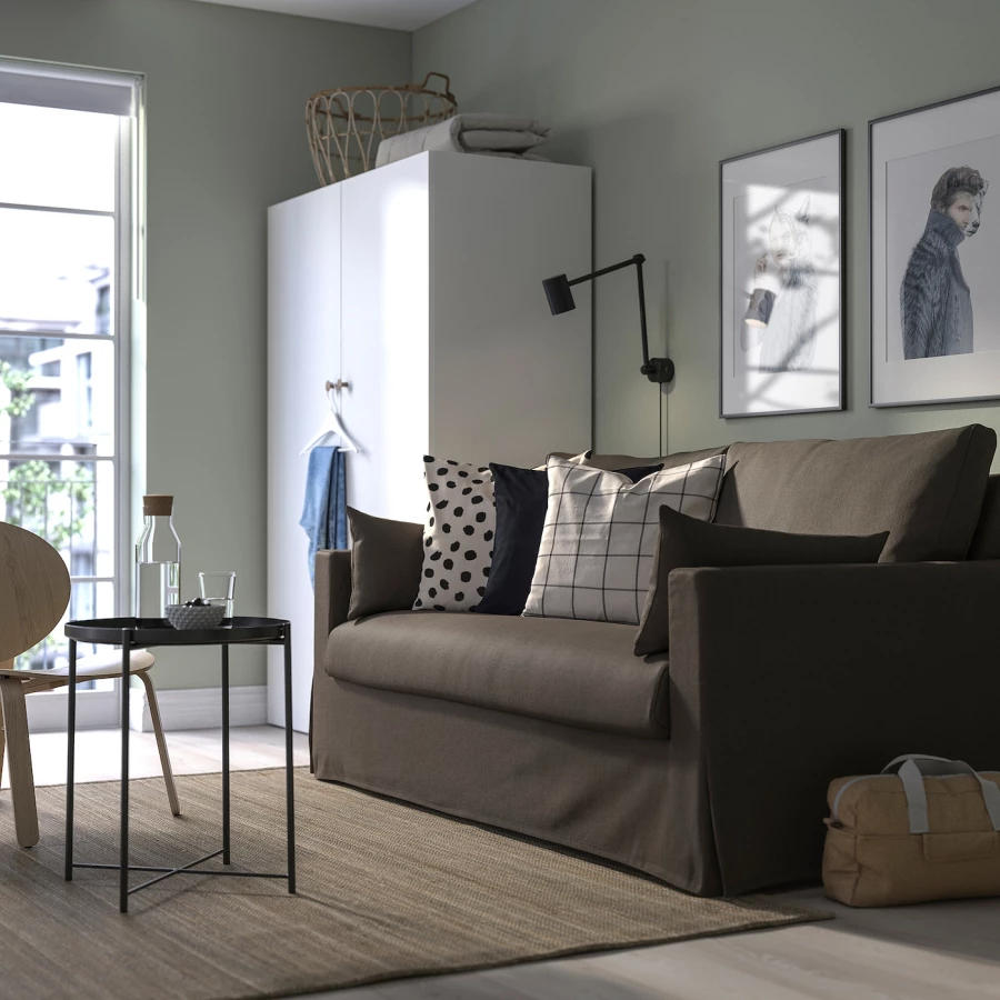 2-местный диван - IKEA HYLTARP, 93x182см, серый, ХИЛТАРП ИКЕА (изображение №3)