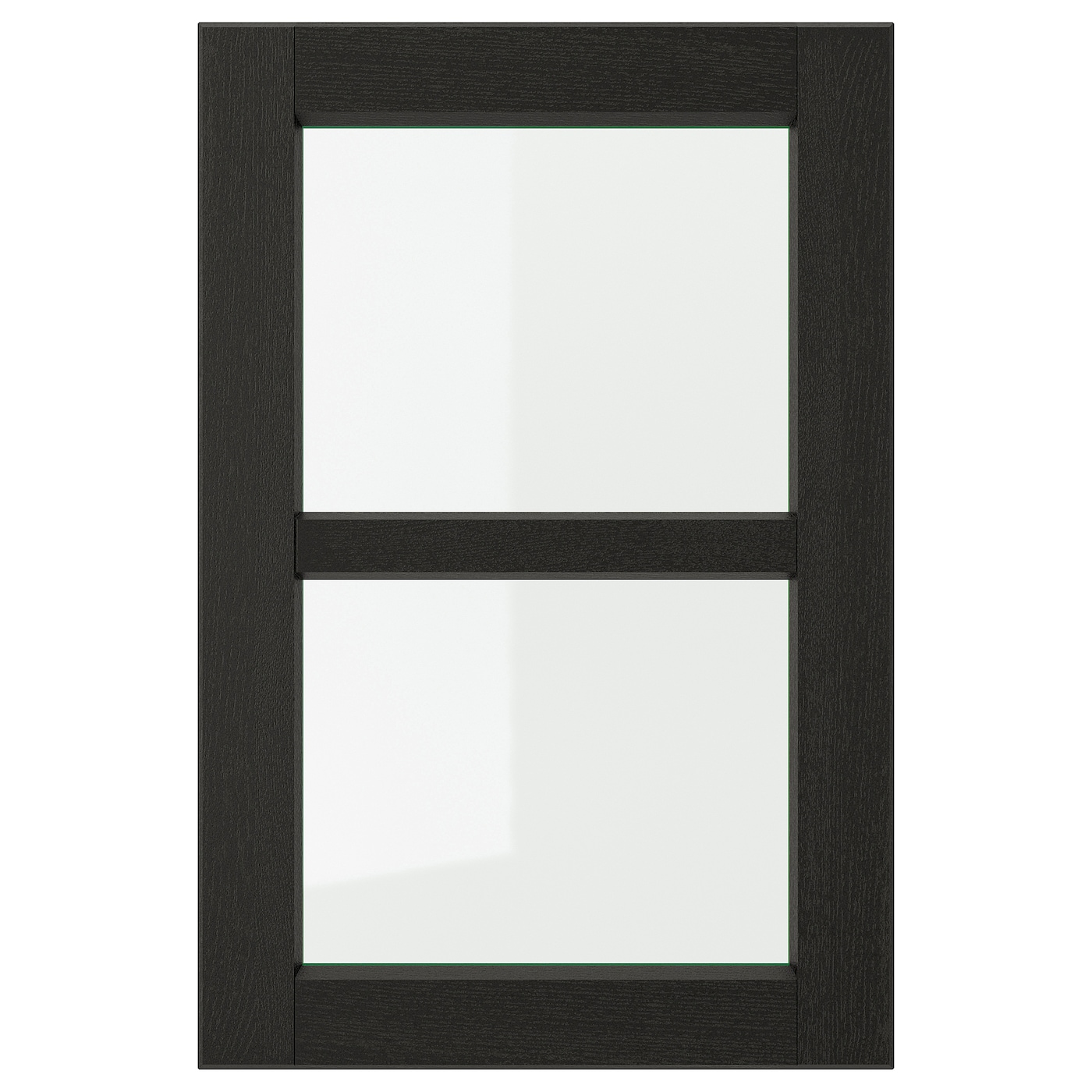 Дверца со стеклом - IKEA LERHYTTAN, 60х40 см, черный, ЛЕРХЮТТАН ИКЕА