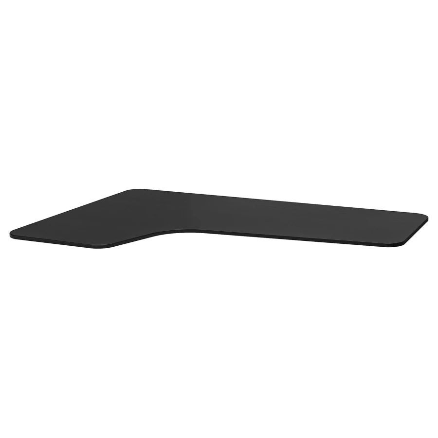 Левая угловая столешница - IKEA BEKANT/БЕКАНТ ИКЕА, 160х1,6х110 см, черный (изображение №1)