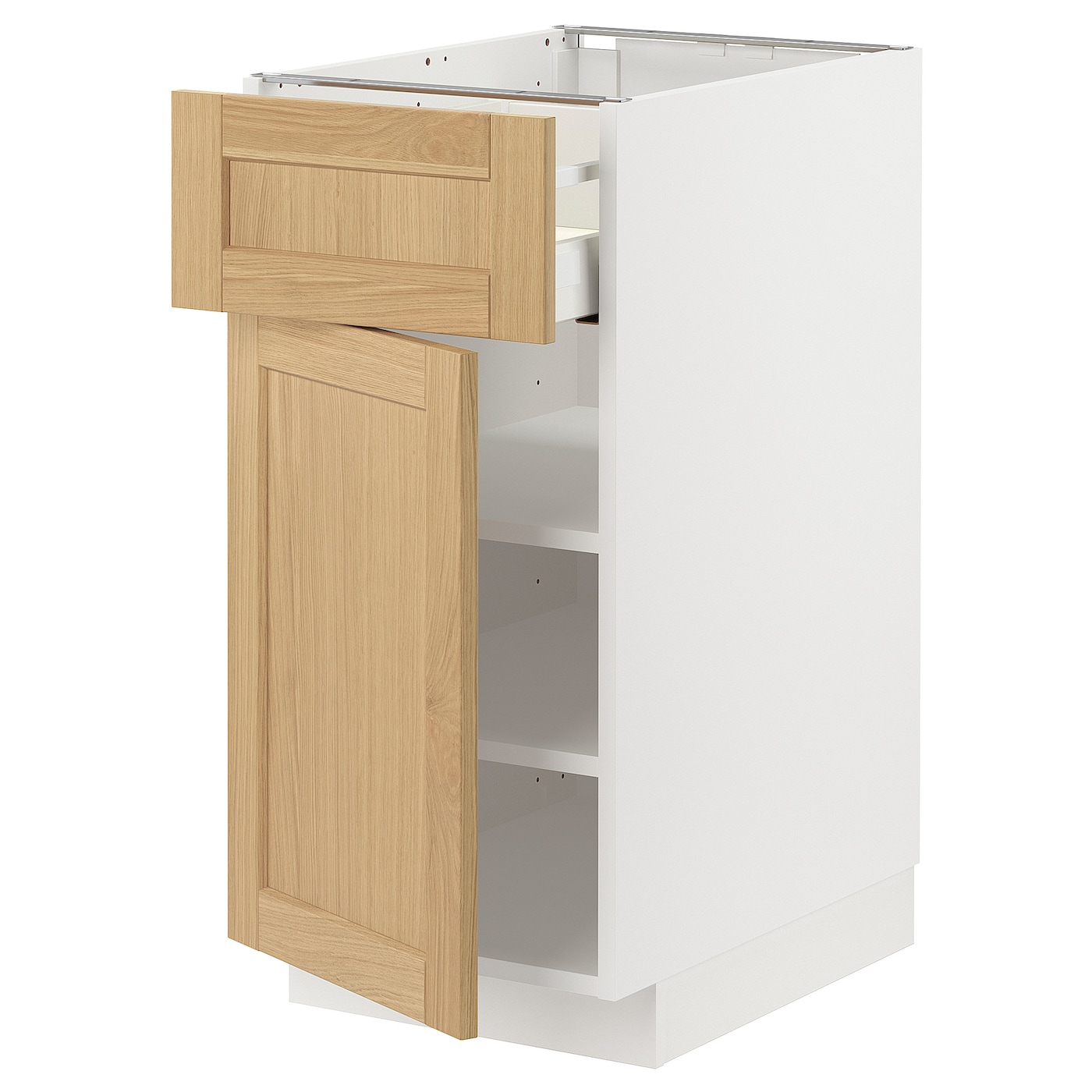 Напольный шкаф - METOD / MAXIMERA IKEA/ МЕТОД/ МАКСИМЕРА ИКЕА,  60х40 см, белый/под беленый дуб